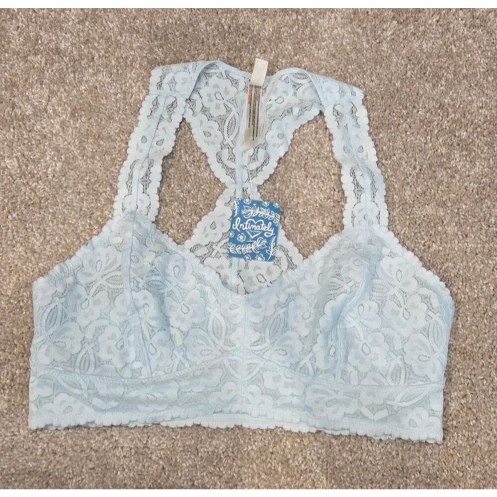 Free people lace racerback bralette, size medium